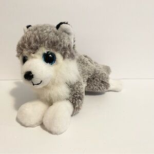Ty Beanie Baby Baltic Plush Husky Dog Small 8” Puppy Floppy Gray White Toy